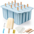 Eco-Friendly Popsicles Molds, MEETRUE 12 Pieces Silicone Popsicle Molds hassle-free-Release BPA-free Essentials