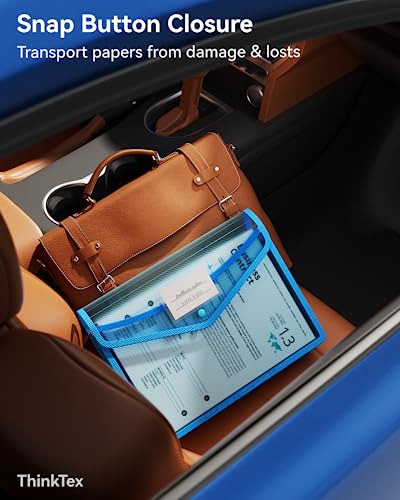 Modern ThinkTex Plastic Expanding File Folder, Transparent Envelopes Set