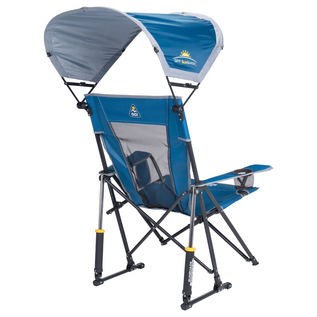Smooth Motion SunShade Rocker - Choice 550 - Patented Spring-Action Rocking Chair for Camping Detail