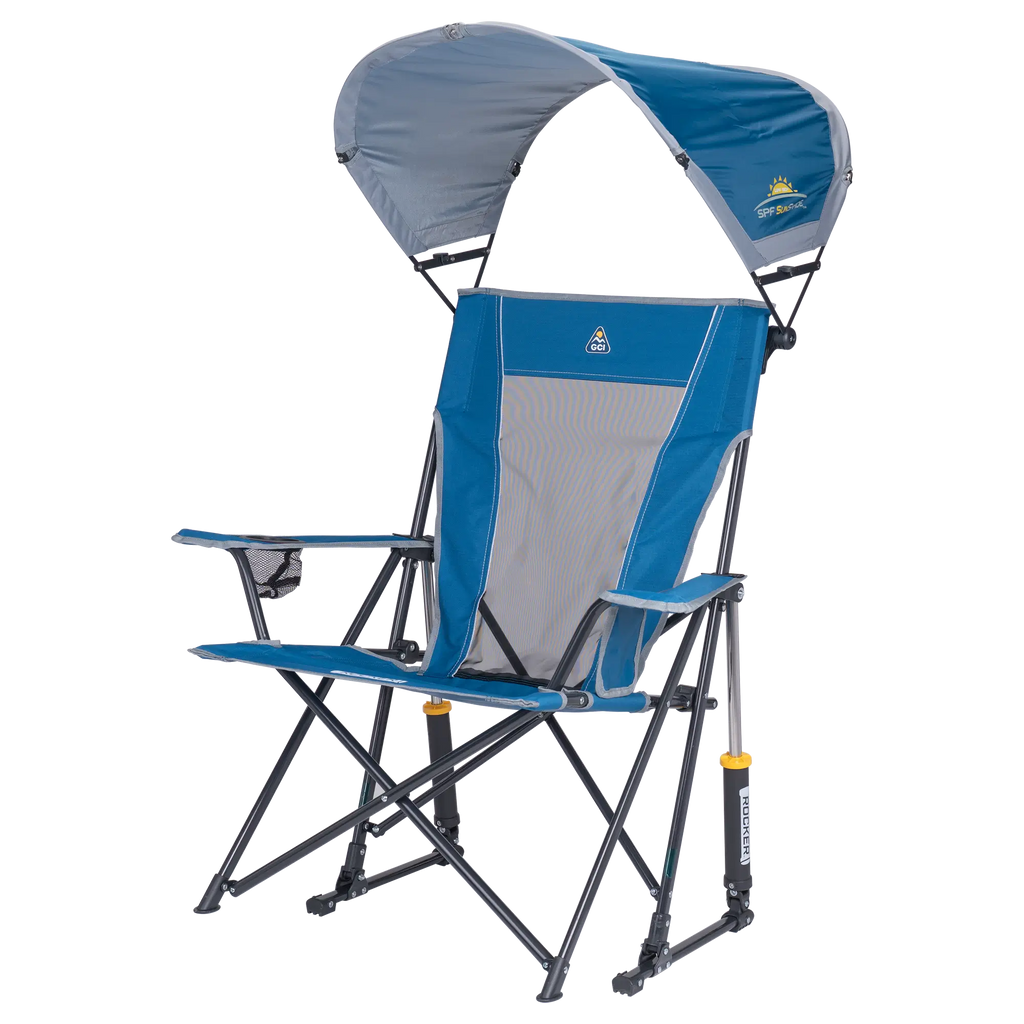 Smooth Motion SunShade Rocker - Choice 550 - Patented Spring-Action Rocking Chair for Camping Detail