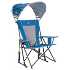 Smooth Motion SunShade Rocker - Choice 550 - Patented Spring-Action Rocking Chair for Camping - Neptune Blue