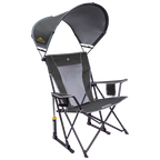 Smooth Motion SunShade Rocker - Choice 550 - Patented Spring-Action Rocking Chair for Camping - Pewter