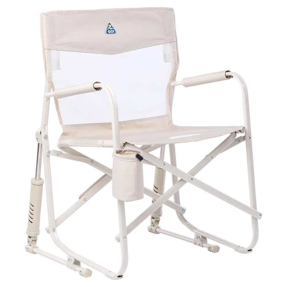Smooth Motion Freestyle Rocker Elite - Choice 460 - Heavy-Duty Kickback Rocker with Beverage Holder - Soft Neutral