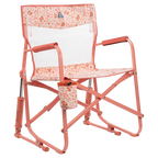Smooth Motion Freestyle Rocker Elite - Choice 460 - Heavy-Duty Kickback Rocker with Beverage Holder - Pink Sundress