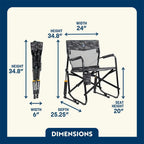 Smooth Motion Freestyle Rocker Elite - Choice 460 - Heavy-Duty Kickback Rocker with Beverage Holder Detail