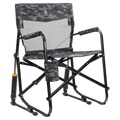 Smooth Motion Freestyle Rocker Elite - Choice 460 - Heavy-Duty Kickback Rocker with Beverage Holder - Cool Gray Camo