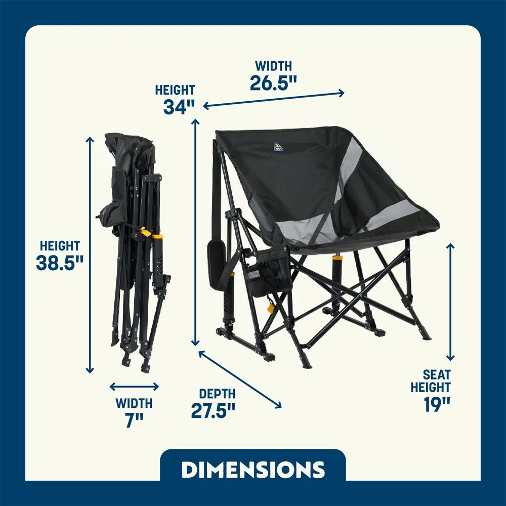 Premium All-Weather Pod Rocker Elite - Choice 832 - Patented Spring-Action Rocking Chair for Camping Detail