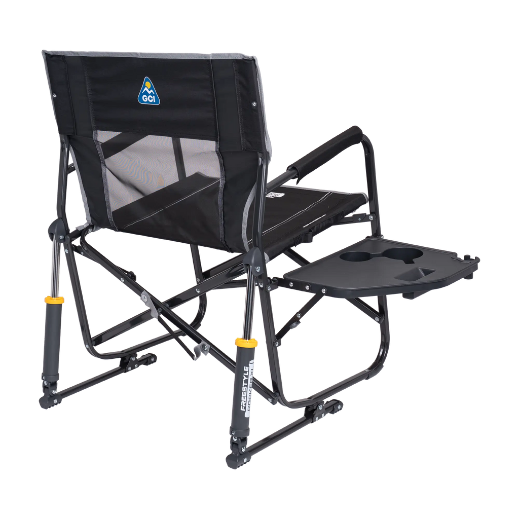 Premium All-Weather Freestyle Rocker XL with Side Table - Choice 836 - RoadTrip Rocker Smooth Motion Camp Chair Detail