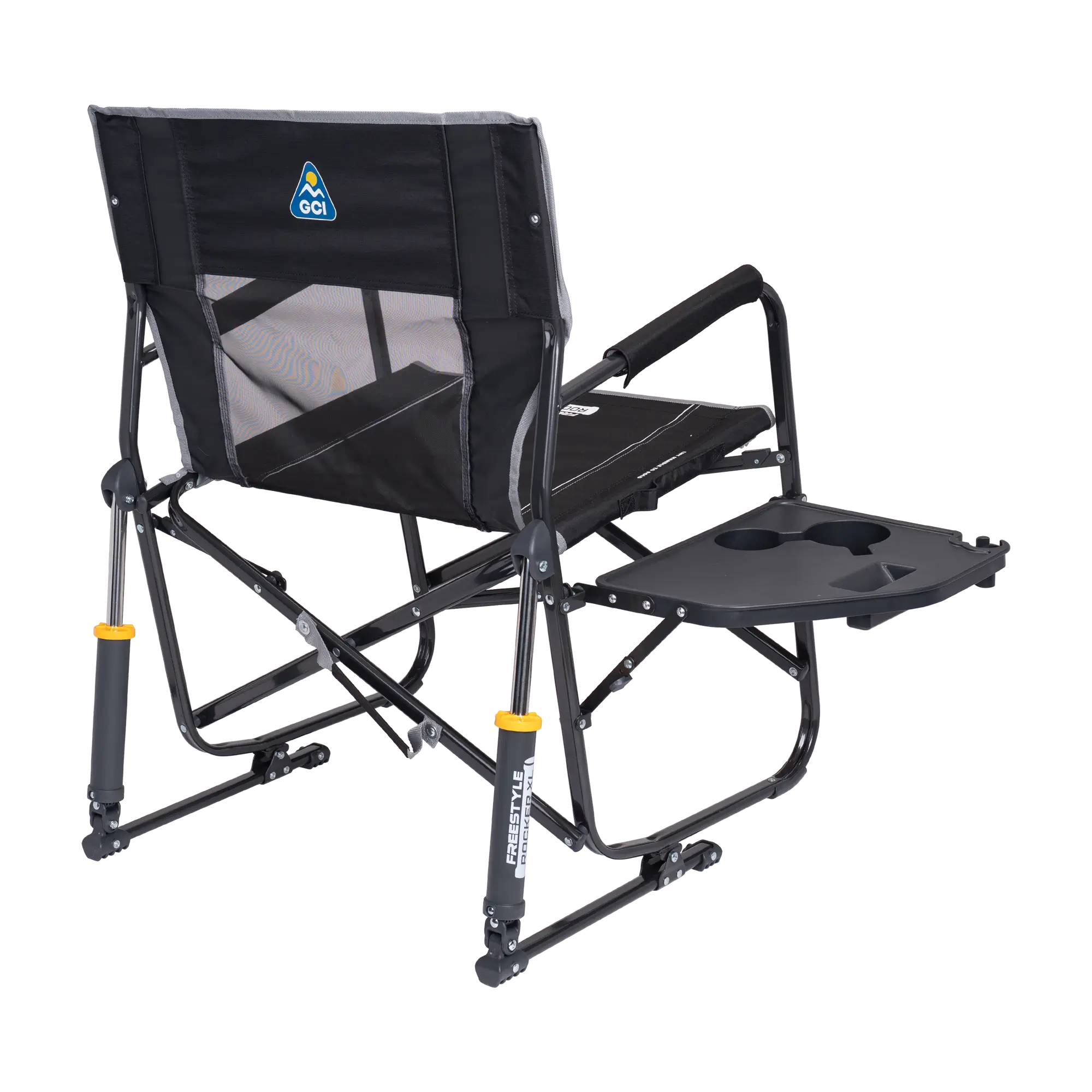 Premium All-Weather Freestyle Rocker XL with Side Table - Choice 836 - RoadTrip Rocker Smooth Motion Camp Chair Detail