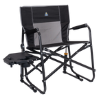 Premium All-Weather Freestyle Rocker XL with Side Table - Choice 836 - RoadTrip Rocker Smooth Motion Camp Chair - Black