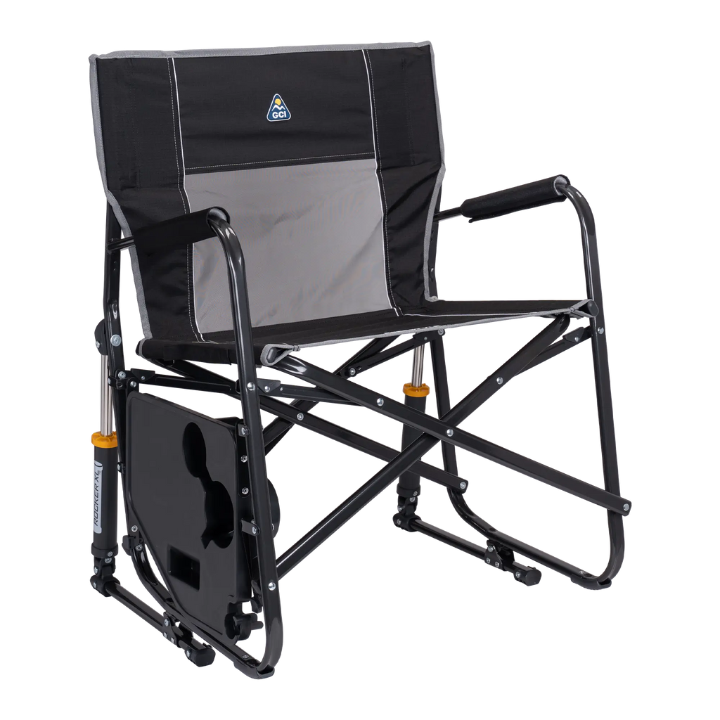Premium All-Weather Freestyle Rocker XL with Side Table - Choice 836 - RoadTrip Rocker Smooth Motion Camp Chair Detail