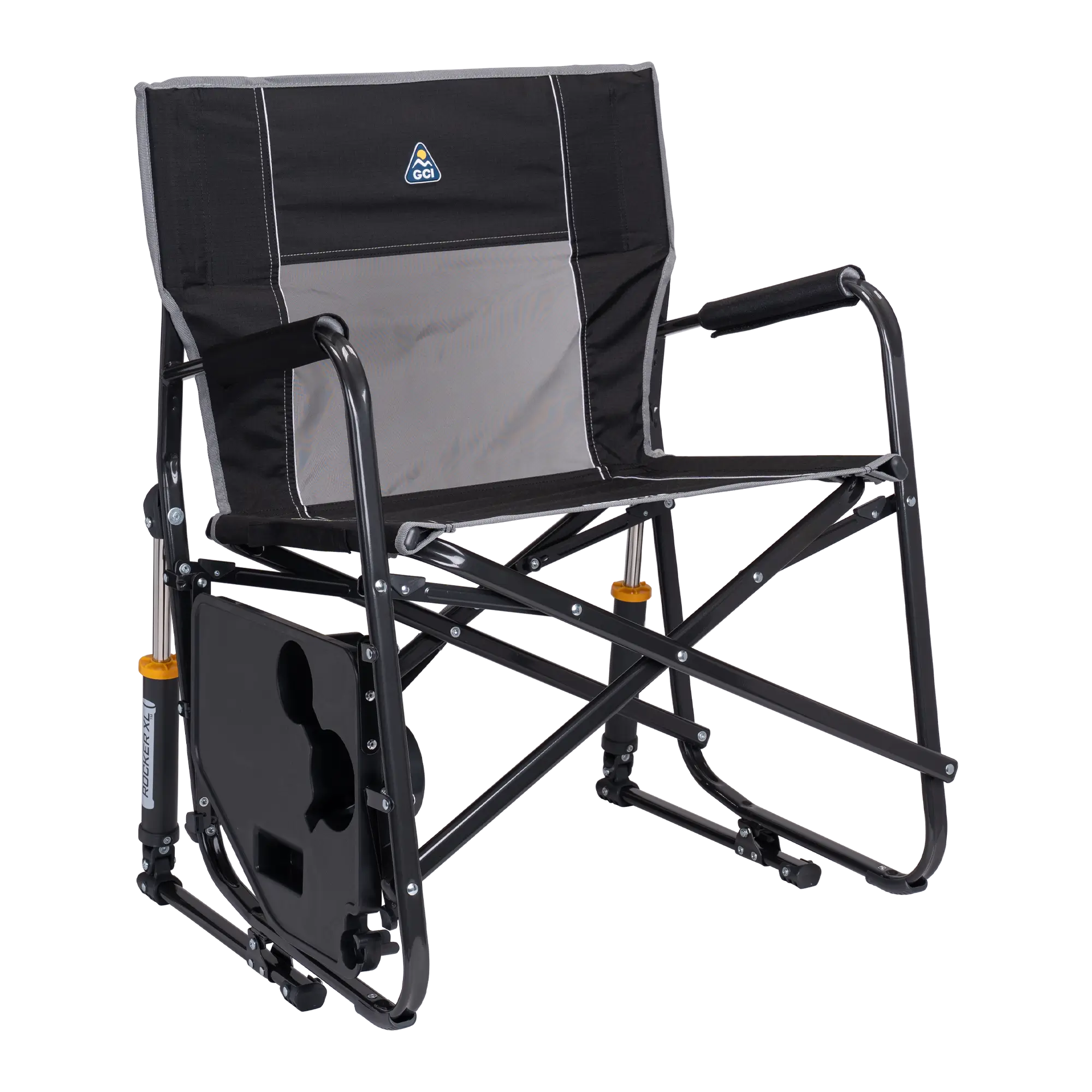 Premium All-Weather Freestyle Rocker XL with Side Table - Choice 836 - RoadTrip Rocker Smooth Motion Camp Chair Detail
