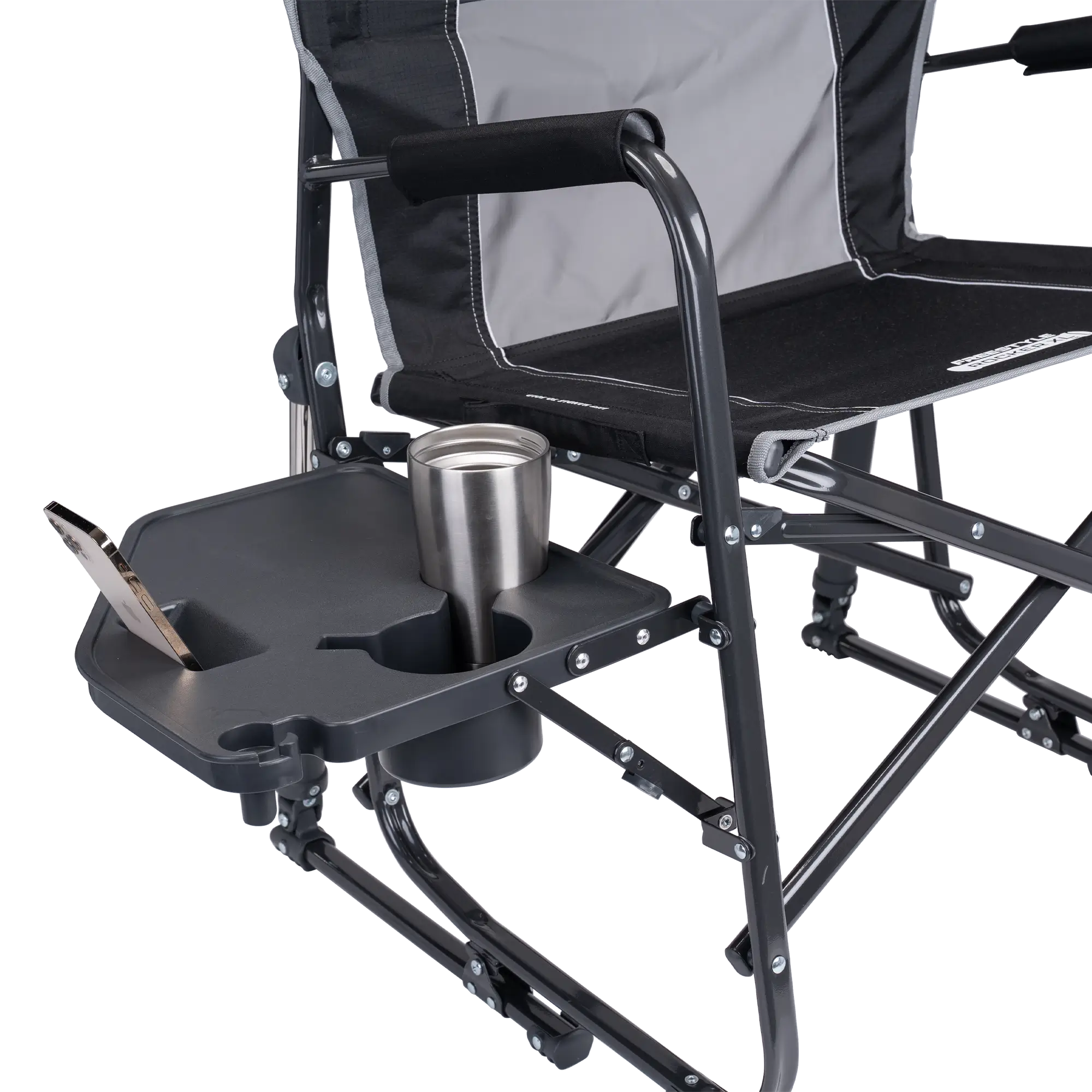Premium All-Weather Freestyle Rocker XL with Side Table - Choice 836 - RoadTrip Rocker Smooth Motion Camp Chair Detail