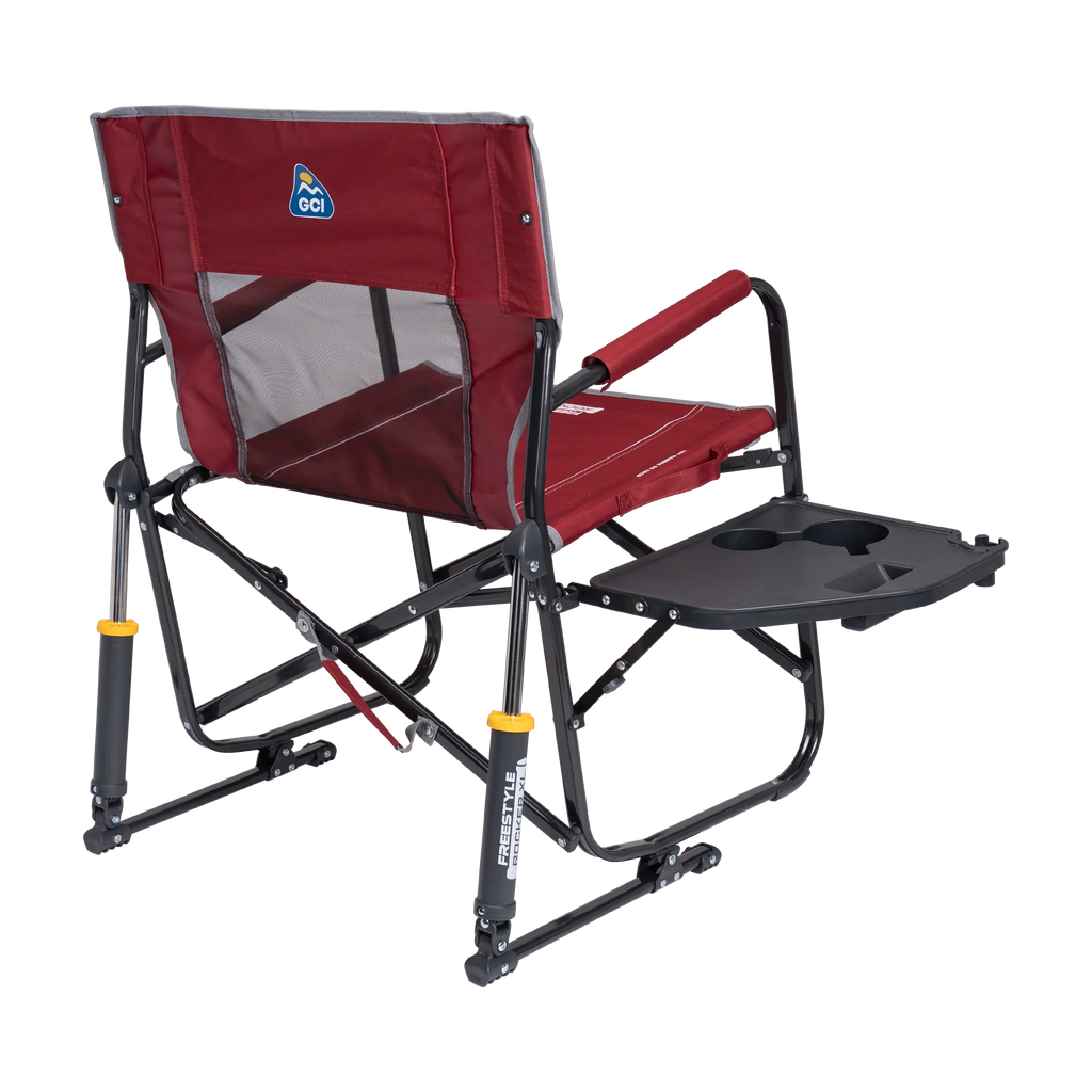 Premium All-Weather Freestyle Rocker XL with Side Table - Choice 836 - RoadTrip Rocker Smooth Motion Camp Chair Detail