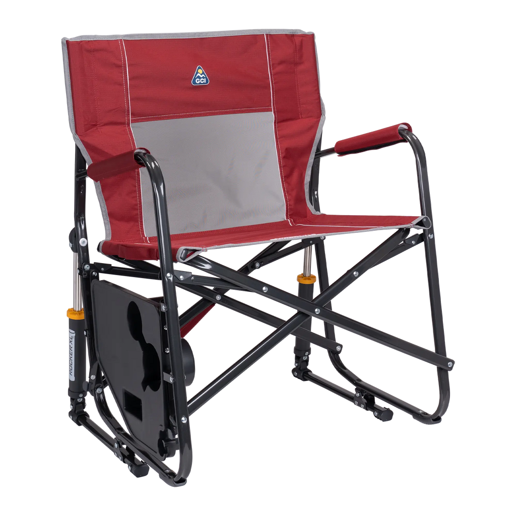 Premium All-Weather Freestyle Rocker XL with Side Table - Choice 836 - RoadTrip Rocker Smooth Motion Camp Chair Detail
