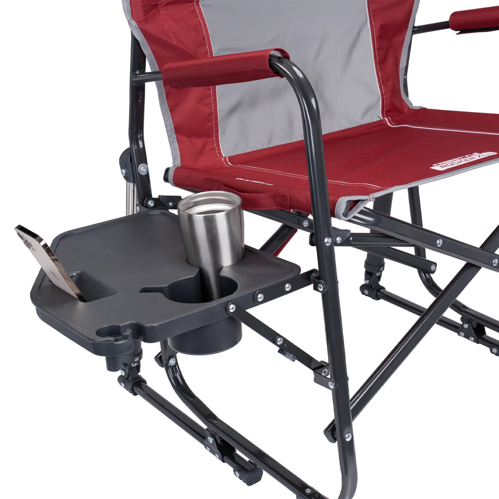 Premium All-Weather Freestyle Rocker XL with Side Table - Choice 836 - RoadTrip Rocker Smooth Motion Camp Chair Detail