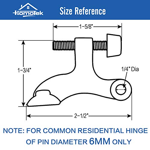 Classic HOMOTEK 6 Pack Hinge Pin Black Door