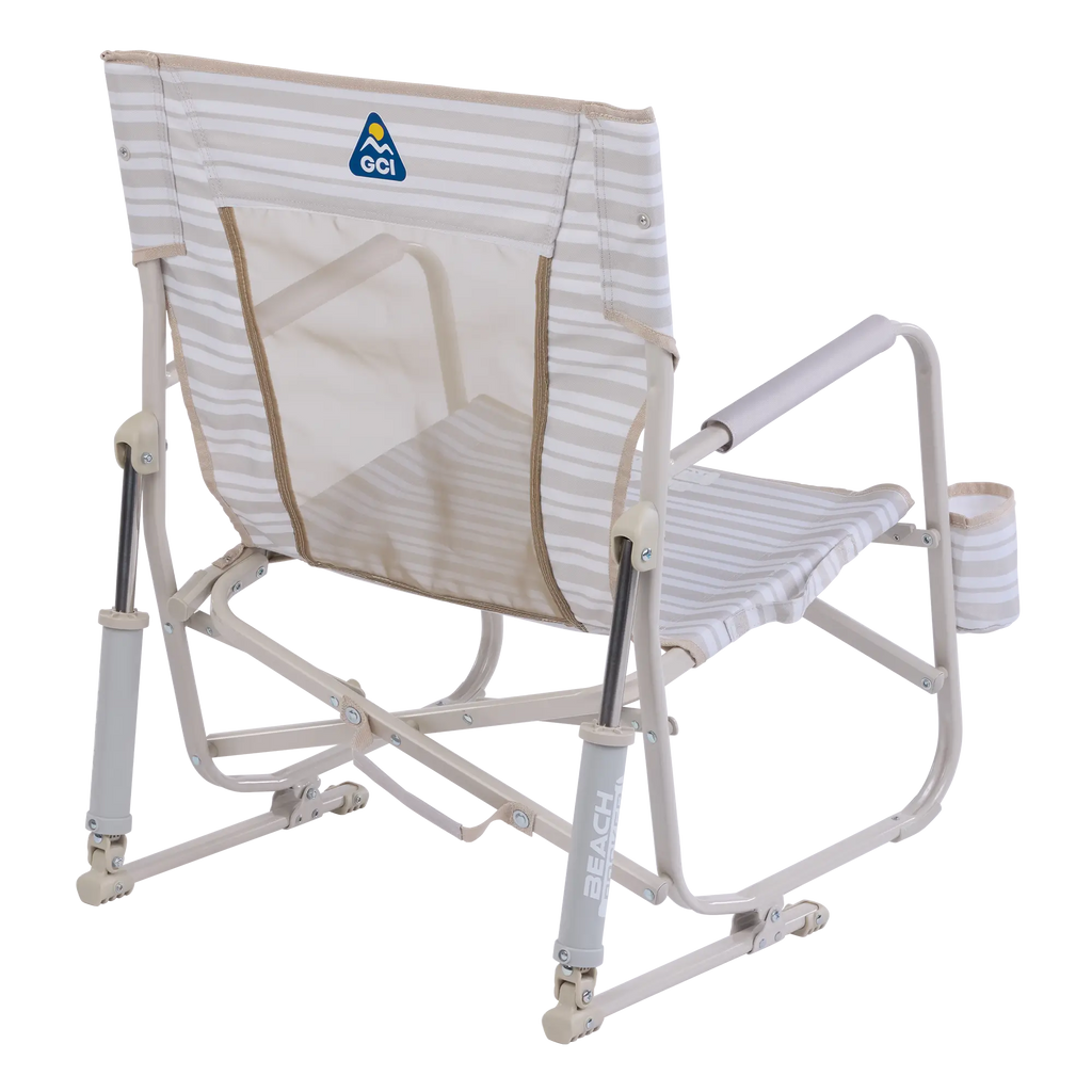 Luxury Camp Beach Rocker - Choice 712 - Heavy-Duty Kickback Rocker with Beverage Holder Detail