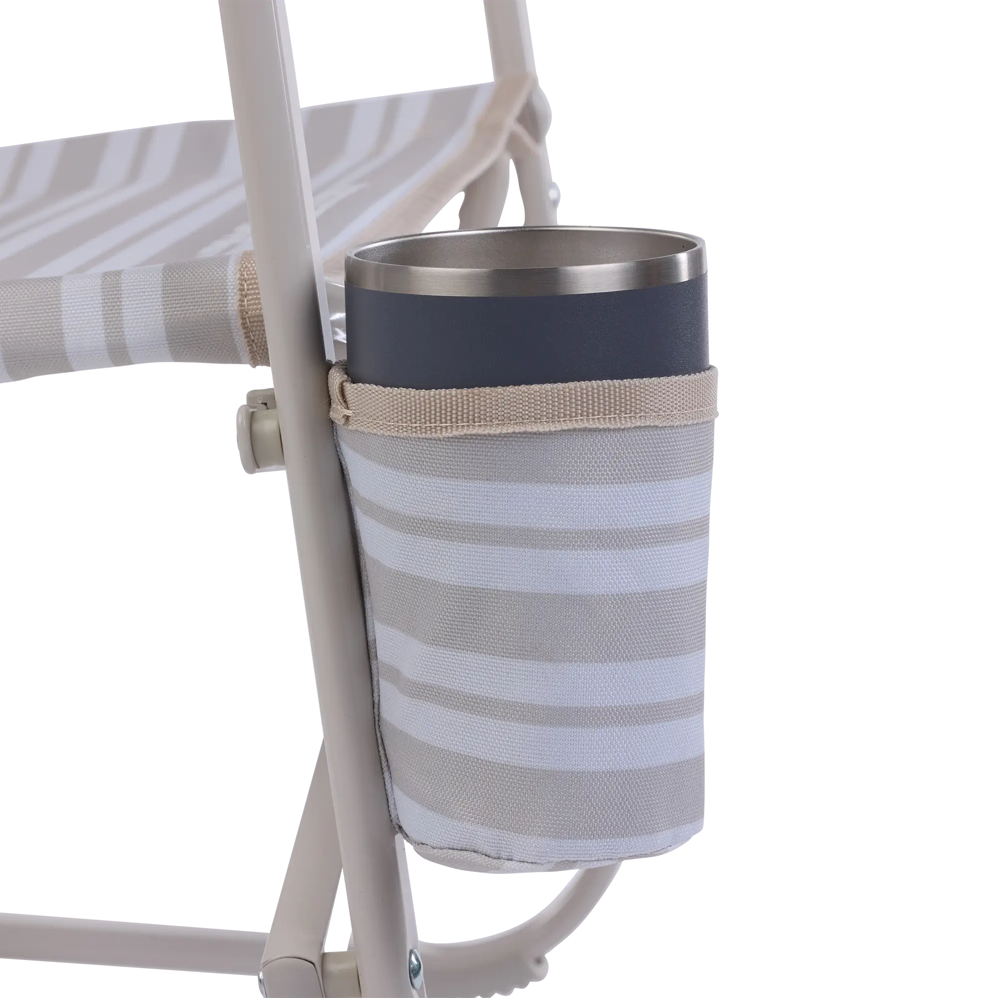Luxury Camp Beach Rocker - Choice 712 - Heavy-Duty Kickback Rocker with Beverage Holder Detail