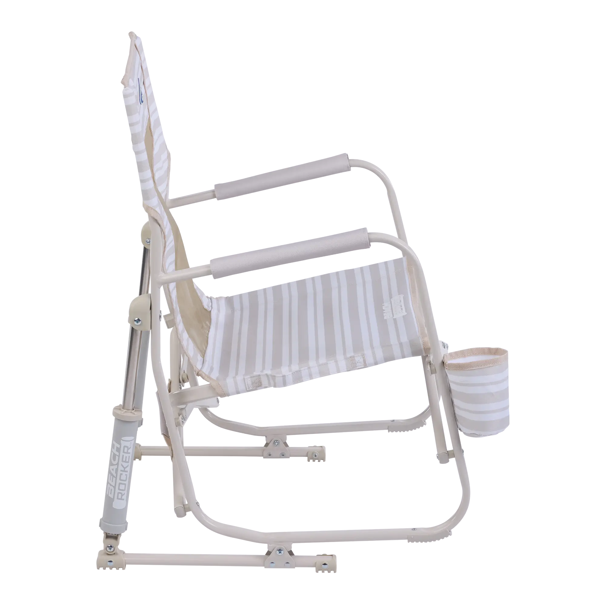 Luxury Camp Beach Rocker - Choice 712 - Heavy-Duty Kickback Rocker with Beverage Holder Detail