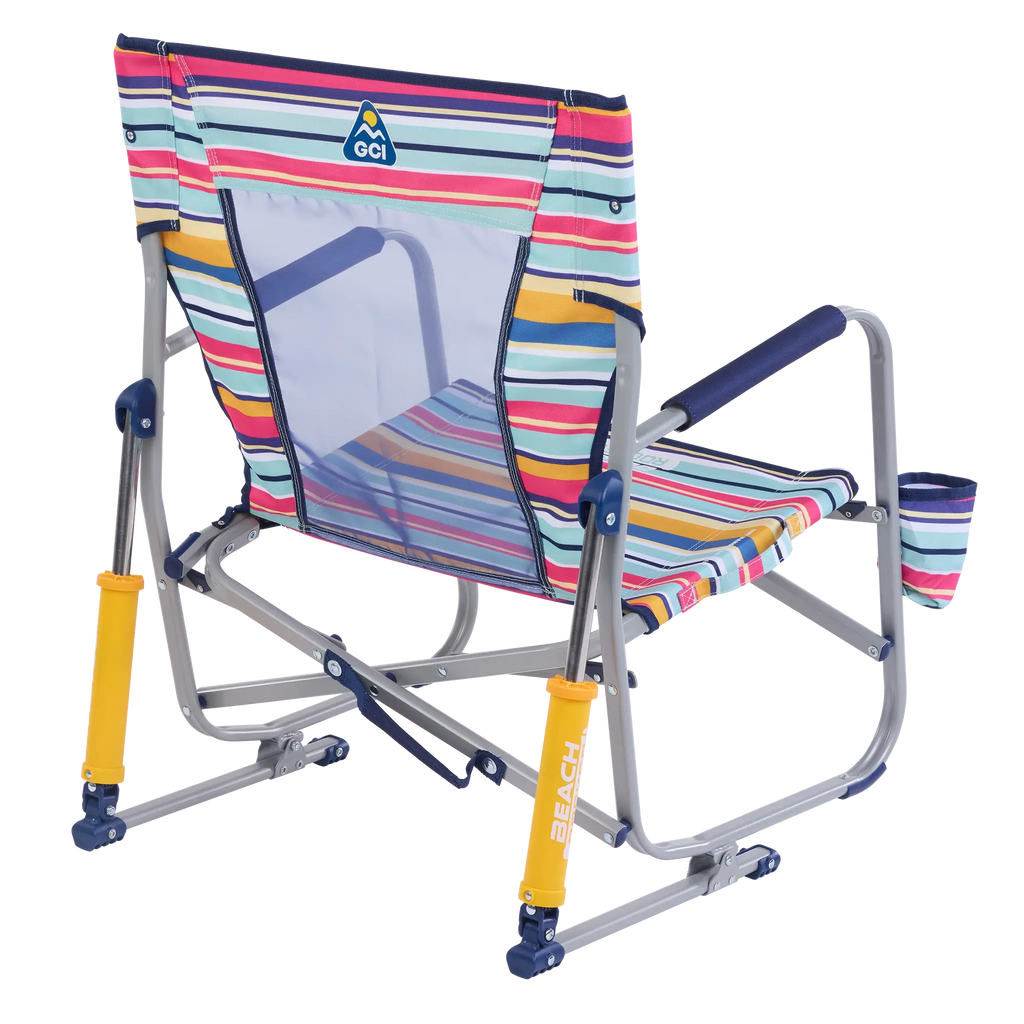 Luxury Camp Beach Rocker - Choice 712 - Heavy-Duty Kickback Rocker with Beverage Holder Detail