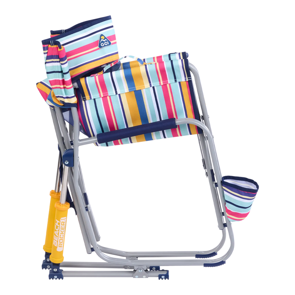 Luxury Camp Beach Rocker - Choice 712 - Heavy-Duty Kickback Rocker with Beverage Holder Detail