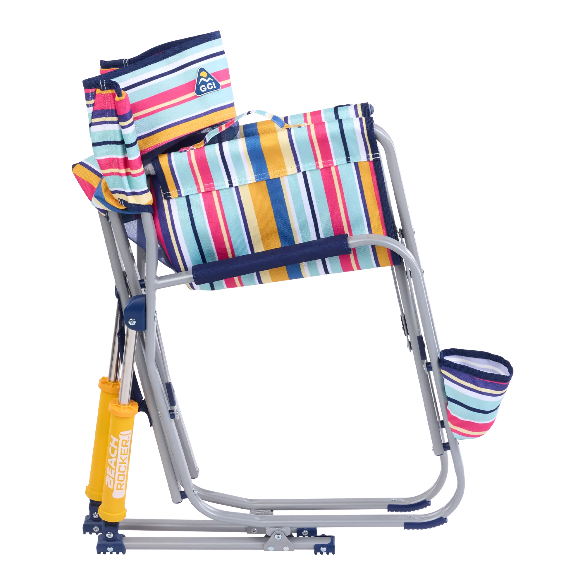 Luxury Camp Beach Rocker - Choice 712 - Heavy-Duty Kickback Rocker with Beverage Holder Detail