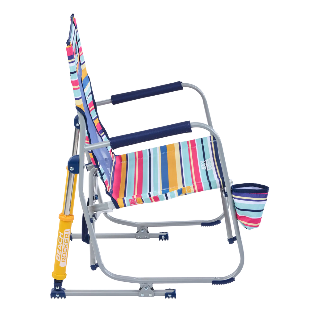 Luxury Camp Beach Rocker - Choice 712 - Heavy-Duty Kickback Rocker with Beverage Holder Detail