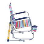 Luxury Camp Beach Rocker - Choice 712 - Heavy-Duty Kickback Rocker with Beverage Holder Detail