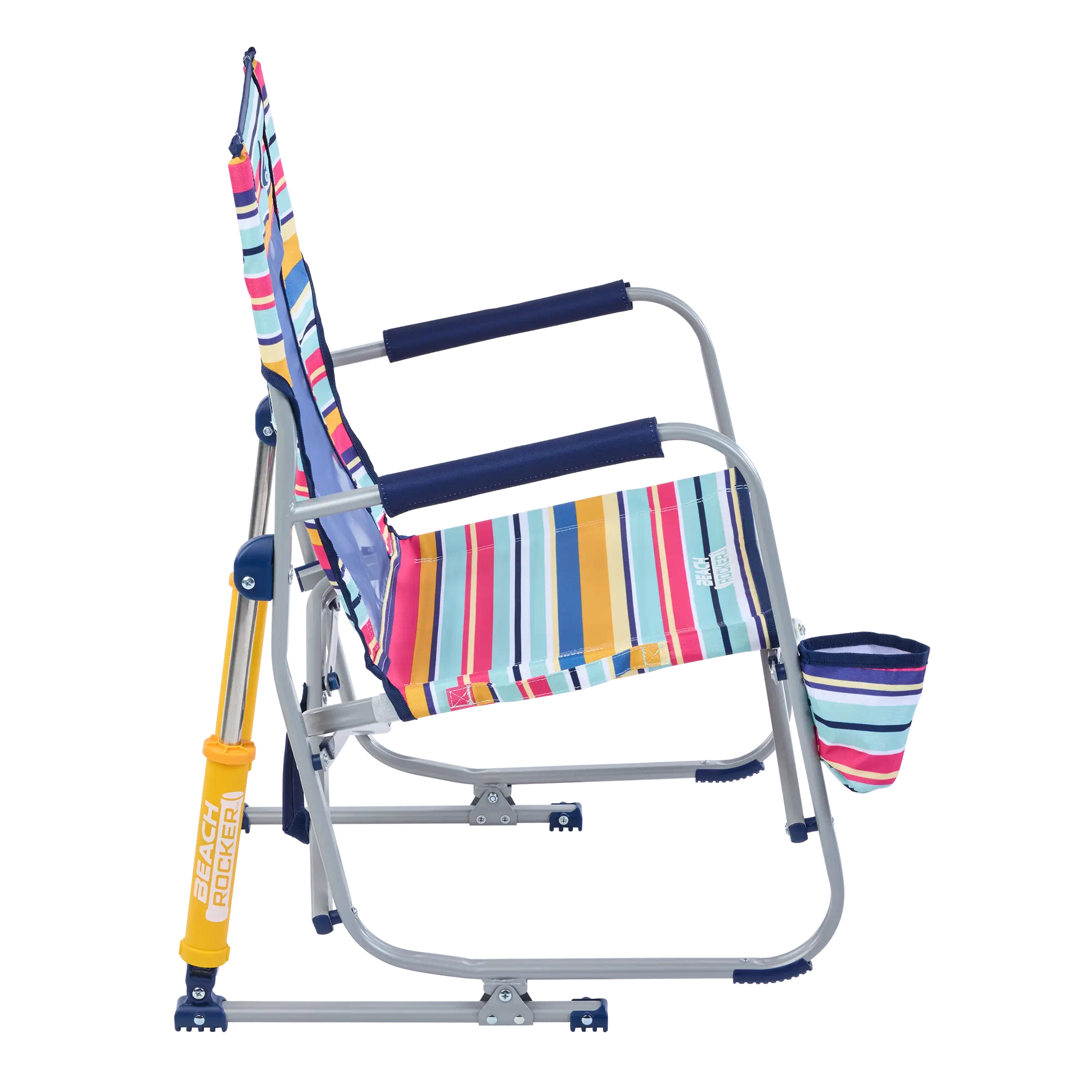Luxury Camp Beach Rocker - Choice 712 - Heavy-Duty Kickback Rocker with Beverage Holder Detail