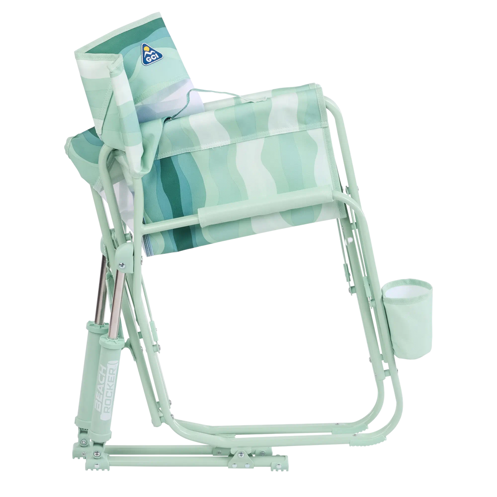 Luxury Camp Beach Rocker - Choice 712 - Heavy-Duty Kickback Rocker with Beverage Holder Detail