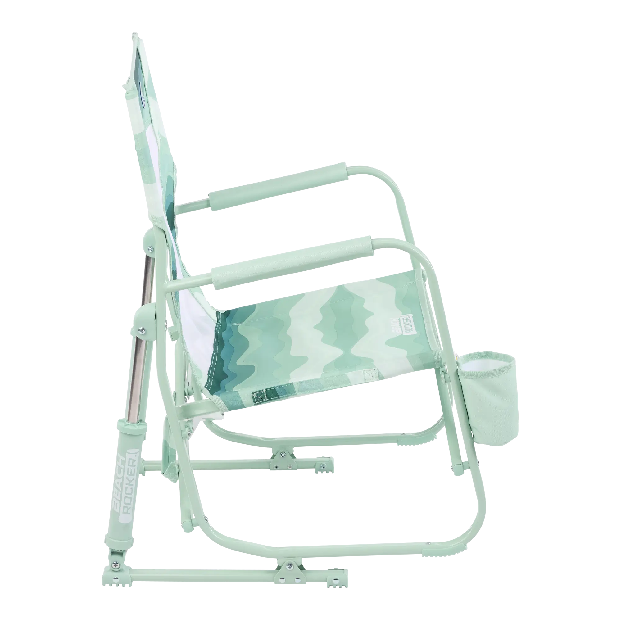Luxury Camp Beach Rocker - Choice 712 - Heavy-Duty Kickback Rocker with Beverage Holder Detail