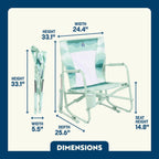 Luxury Camp Beach Rocker - Choice 712 - Heavy-Duty Kickback Rocker with Beverage Holder Detail