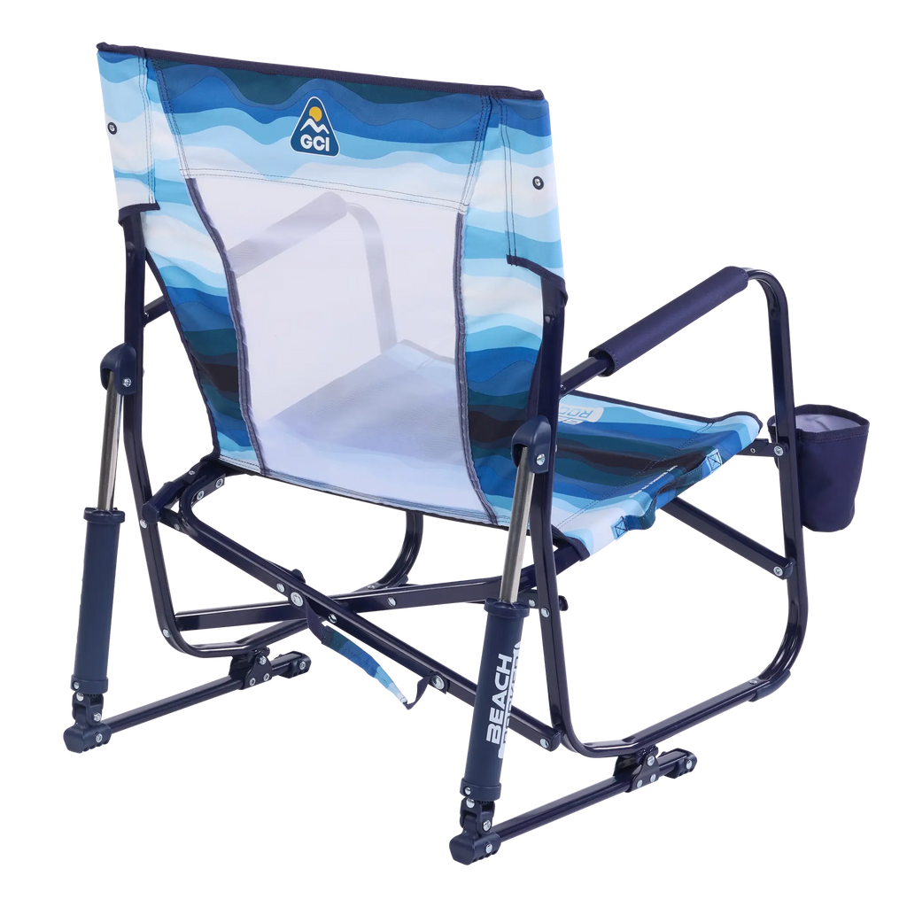 Luxury Camp Beach Rocker - Choice 712 - Heavy-Duty Kickback Rocker with Beverage Holder Detail