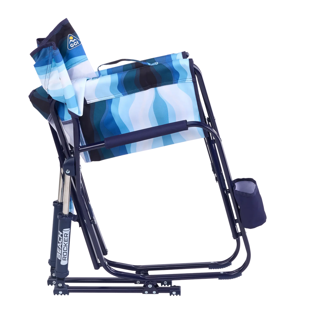 Luxury Camp Beach Rocker - Choice 712 - Heavy-Duty Kickback Rocker with Beverage Holder Detail