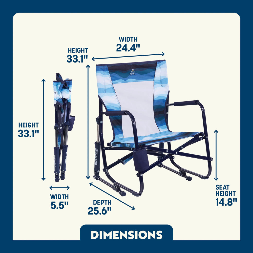 Luxury Camp Beach Rocker - Choice 712 - Heavy-Duty Kickback Rocker with Beverage Holder Detail