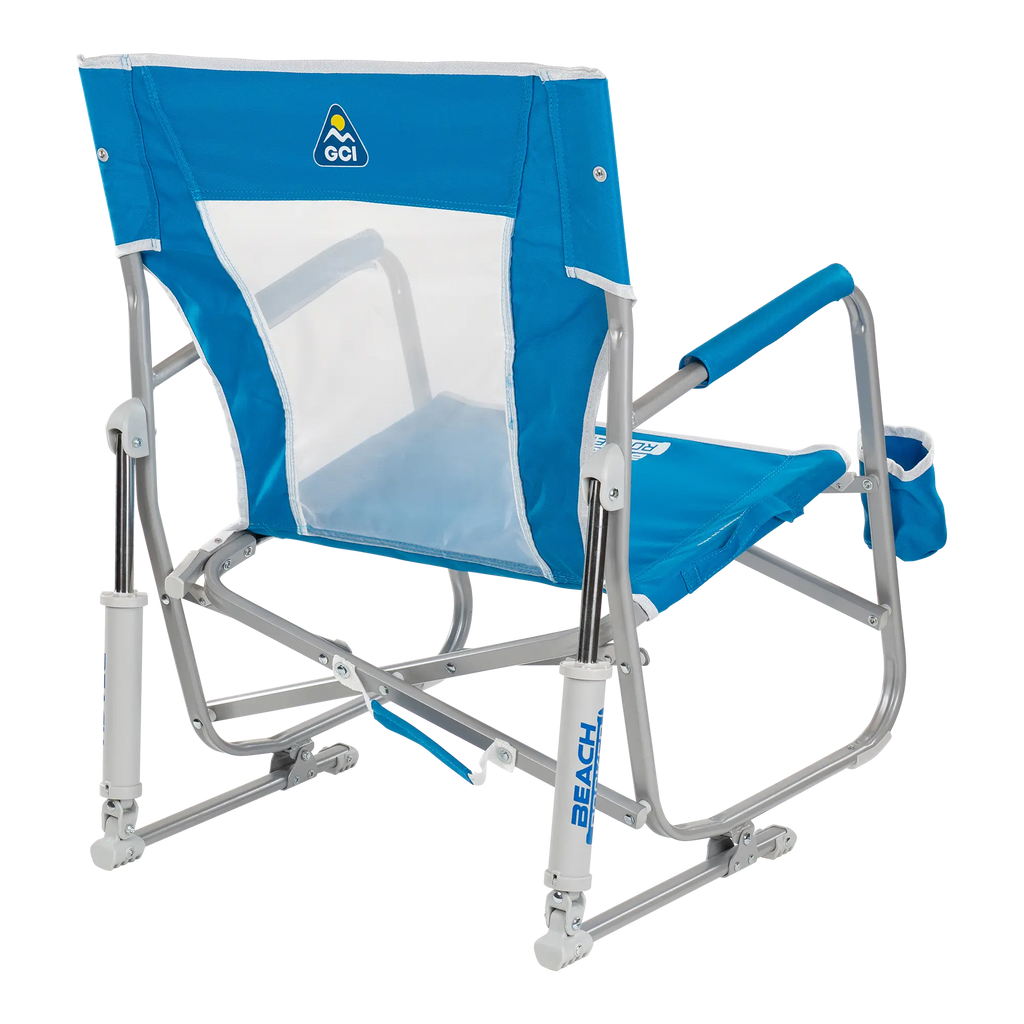 Luxury Camp Beach Rocker - Choice 712 - Heavy-Duty Kickback Rocker with Beverage Holder Detail