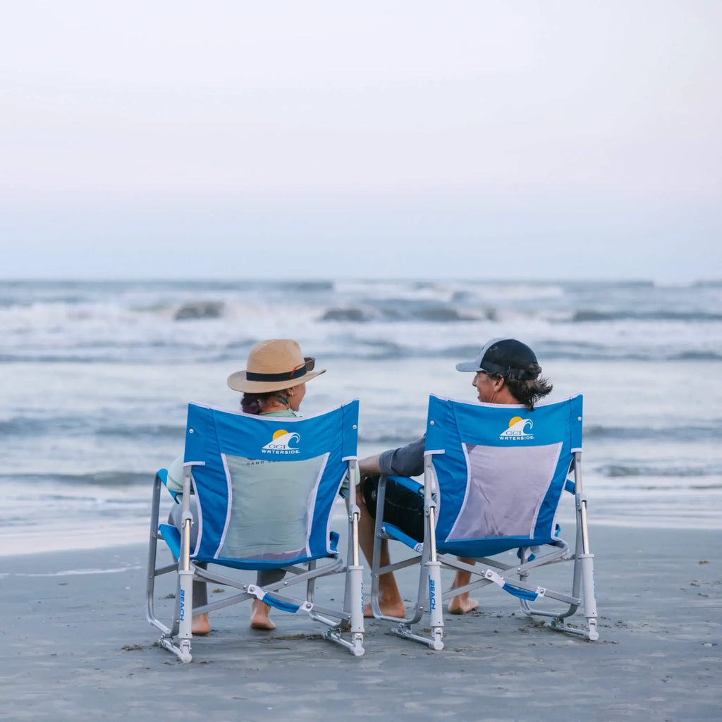 Premium All-Weather Beach Rocker Bundle - Choice 773 - Patented Spring-Action Rocking Chair for Camping Detail