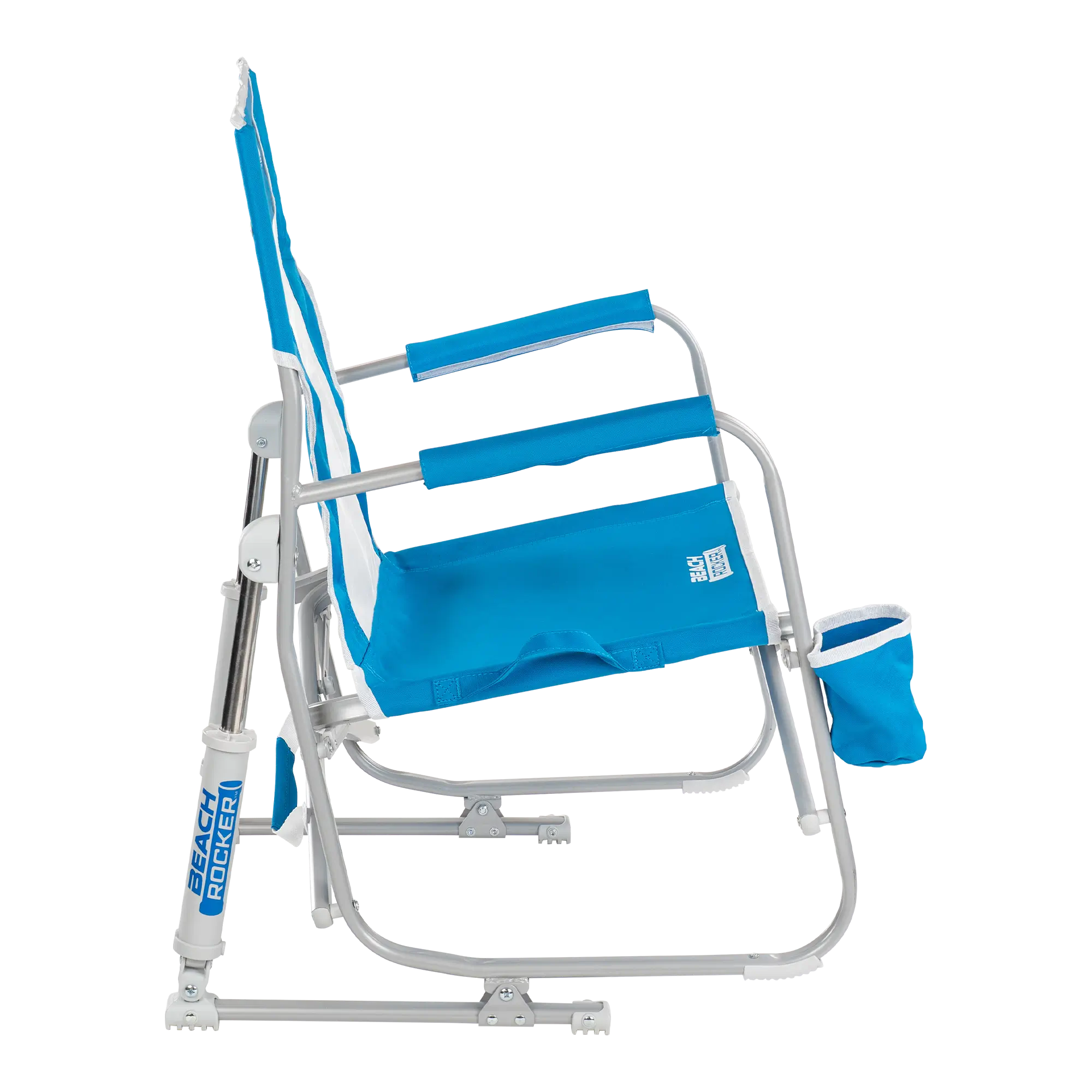 Luxury Camp Beach Rocker - Choice 712 - Heavy-Duty Kickback Rocker with Beverage Holder Detail