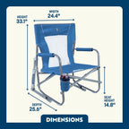 Premium All-Weather Beach Rocker Bundle - Choice 773 - Patented Spring-Action Rocking Chair for Camping Detail
