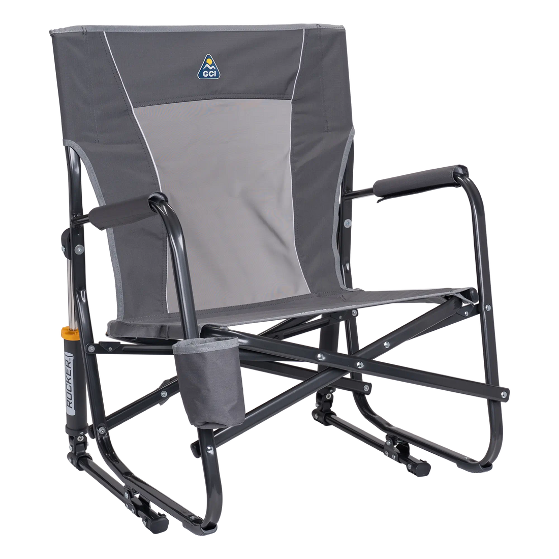 Premium All-Weather FirePit Rocker - Choice 737 - RoadTrip Rocker Smooth Motion Camp Chair - Pewter
