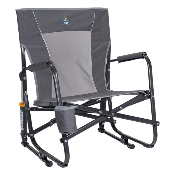 Premium All-Weather FirePit Rocker - Choice 737 - RoadTrip Rocker Smooth Motion Camp Chair - Pewter