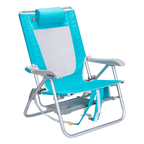 Reclining Beach Big Surf with Slide Table - Choice 334 - Rust-Resistant Aluminum Sand-Friendly Lounge Chair Detail