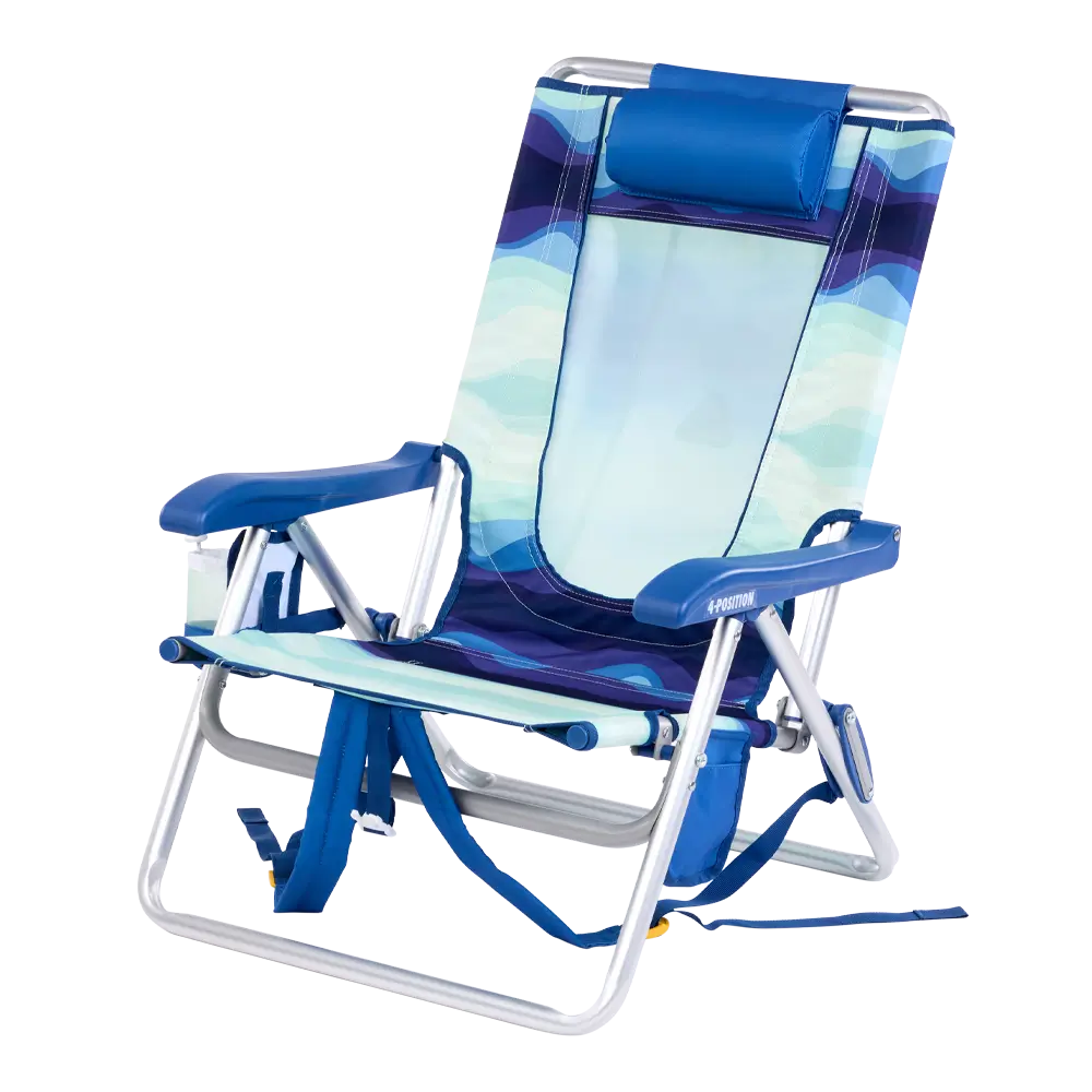 Reclining Beach Backpack Beach Chair - Choice 709 - Rust-Resistant Aluminum Sand-Friendly Lounge Chair Detail