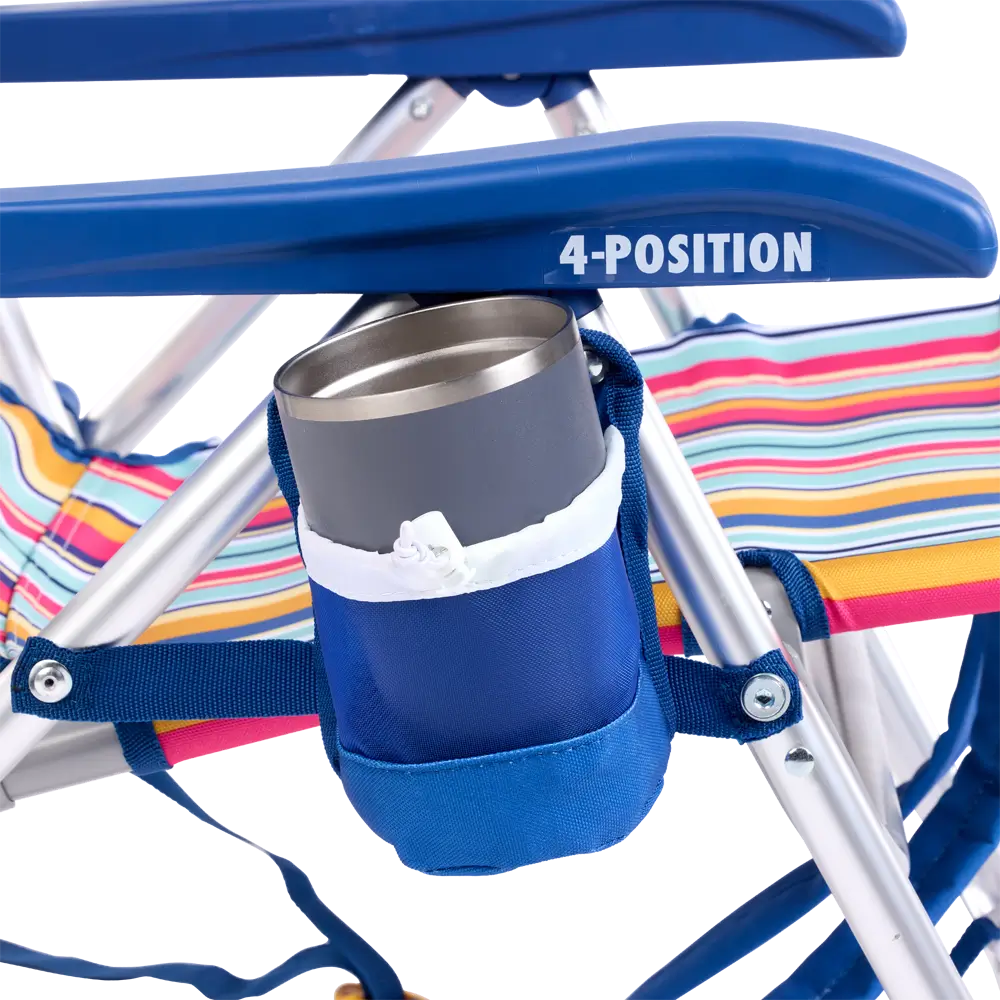 Reclining Beach Backpack Beach Chair - Choice 709 - Rust-Resistant Aluminum Sand-Friendly Lounge Chair Detail
