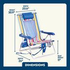 Reclining Beach Backpack Beach Chair - Choice 709 - Rust-Resistant Aluminum Sand-Friendly Lounge Chair Detail