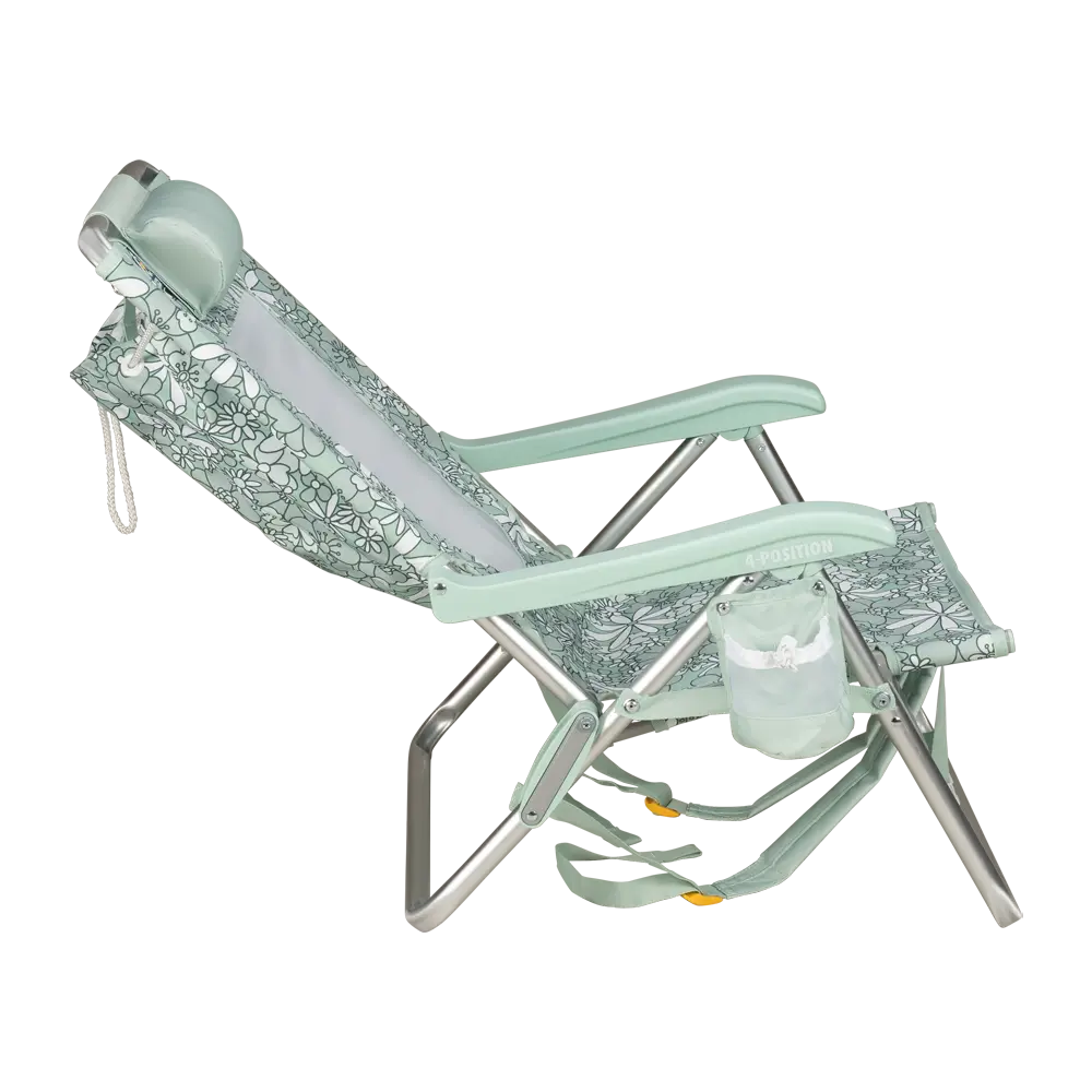 Reclining Beach Backpack Beach Chair - Choice 709 - Rust-Resistant Aluminum Sand-Friendly Lounge Chair Detail