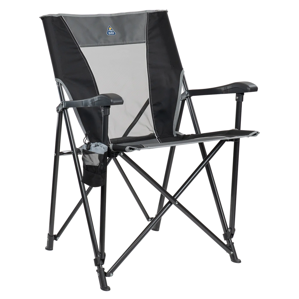 Micro-Folding Eazy Chair - Choice 976 - Ultra-Lightweight Telescoping PackSeat Travel Stool - Black