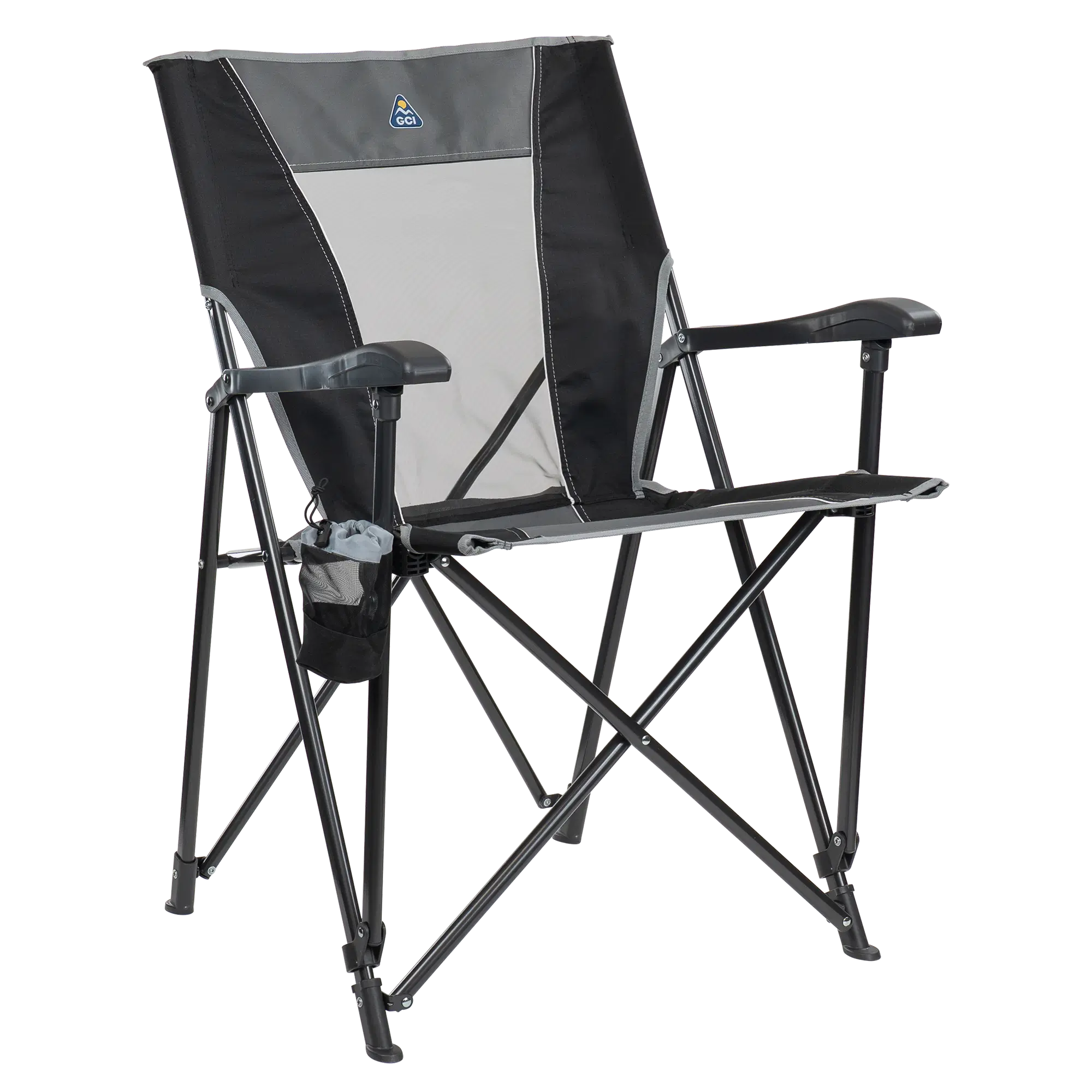 Micro-Folding Eazy Chair - Choice 976 - Ultra-Lightweight Telescoping PackSeat Travel Stool - Black