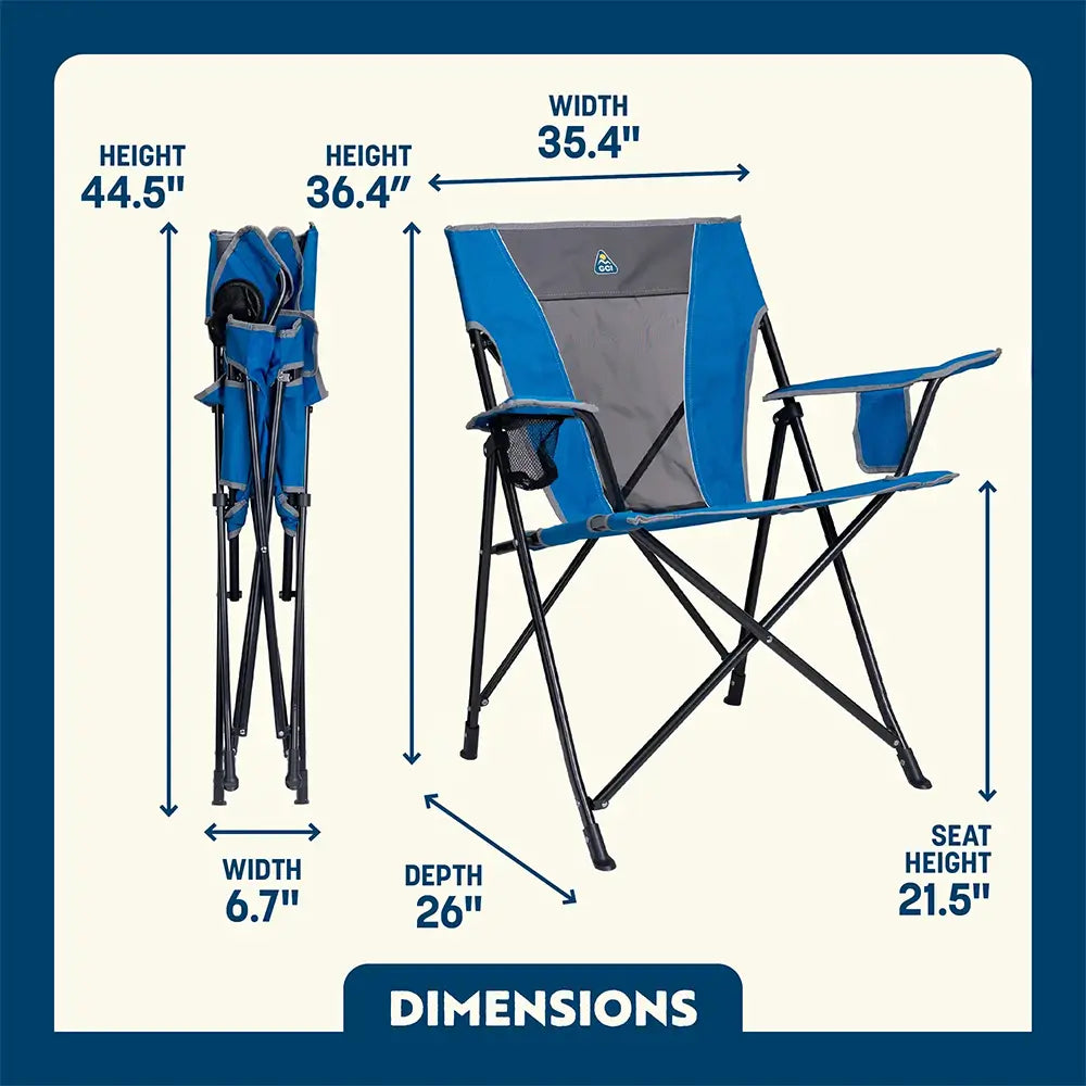 Ultra-Compact Comfort Quad Chair - Choice 989 - Pico Compact Folding Camp Chair with Carry Bag Detail